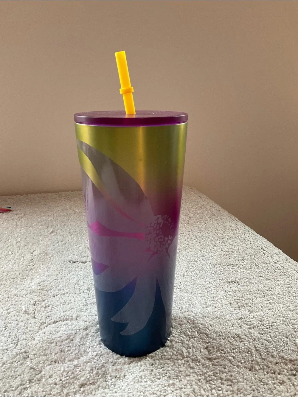 Starbucks Floral Ombre Stainless Steel Cold Cup Tumbler